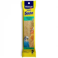 Vitakraft Crunch Sticks Grain & Honey Parakeet Bird Treat Toys, 2 count