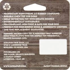 SodaPup Crazy Bounce Retrieving Tough Dog Chew Toy -Deals Marvel Store✌️ 153134 PT7. SY630 V1554147724