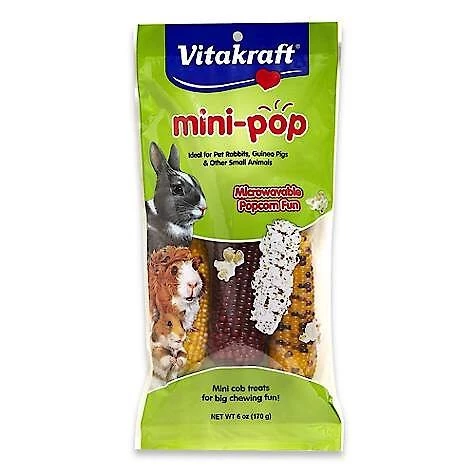 Vitakraft Mini Pops 100% Real Corn Cob Small Pet Treat, 6-oz bag 3 Vitakraft Mini Pops 100% Real Corn Cob Small Pet Treat, 6-oz bag