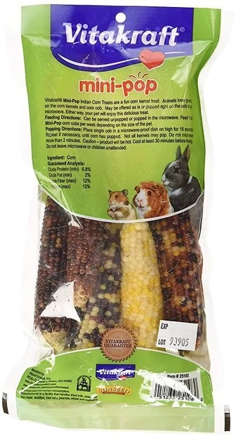 Vitakraft Mini Pops 100% Real Corn Cob Small Pet Treat, 6-oz bag 4 Vitakraft Mini Pops 100% Real Corn Cob Small Pet Treat, 6-oz bag - Image 2