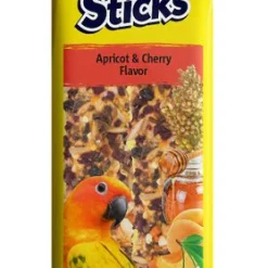 Vitakraft Crunch Sticks Apricot & Cherry Flavor Conure Bird Treat, 2 count