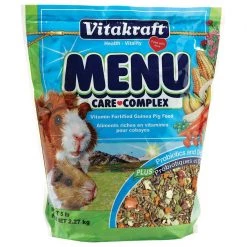 Vitakraft Menu Alfalfa Pellets Blend Vitamin & Mineral Fortified Premium Guinea Pig Food, 5-lb bag