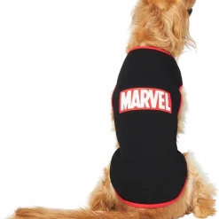 Marvel Logo Dog & Cat T-Shirt, Black -Deals Marvel Store✌️ 220337 PT2. SY630 V1624611160