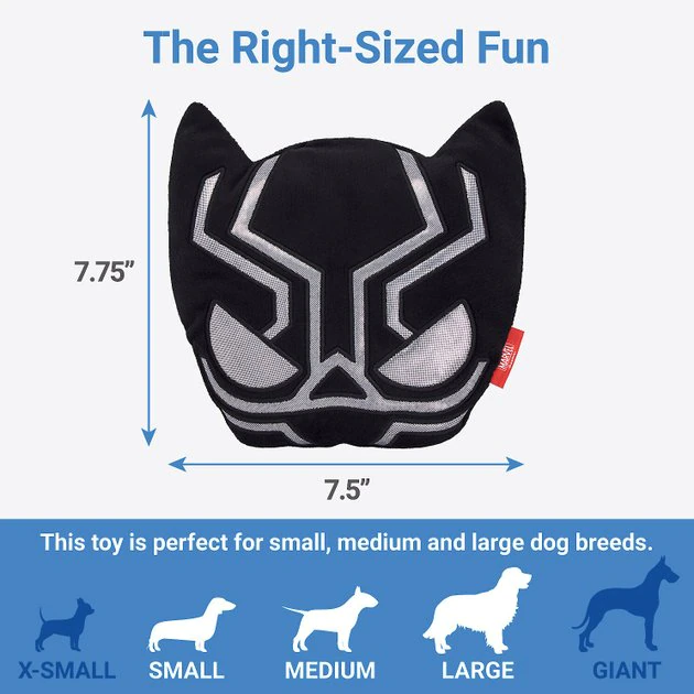 Marvel 's Black Panther Round Plush Squeaky Dog Toy 4 Marvel 's Black Panther Round Plush Squeaky Dog Toy - Image 2