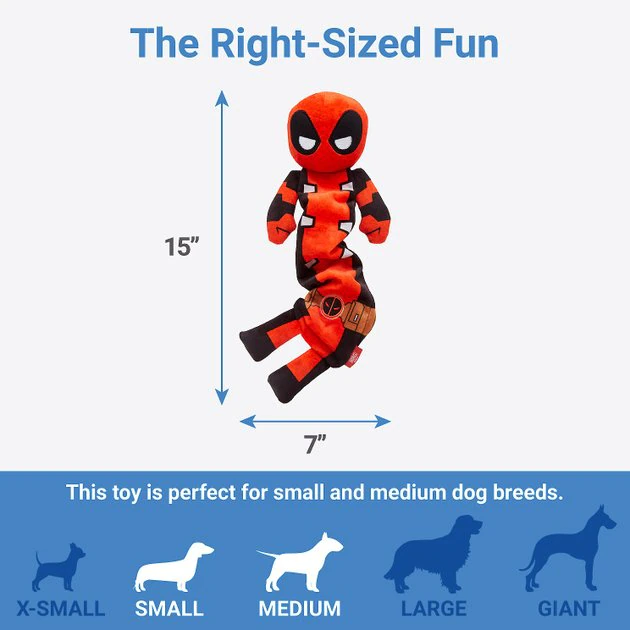 Marvel 's Deadpool Bungee Plush Squeaky Dog Toy 4 Marvel 's Deadpool Bungee Plush Squeaky Dog Toy - Image 2