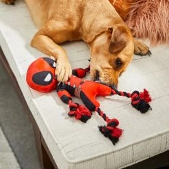 Marvel 's Deadpool Plush with Rope Squeaky Dog Toy -Deals Marvel Store✌️ 220661 PT2. SY630 V1612367477