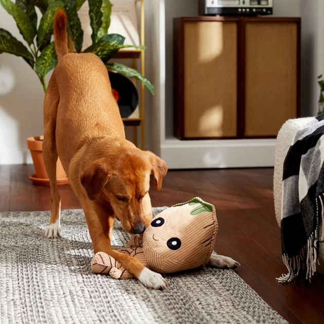 Marvel 's Groot Plush Squeaky Dog Toy 5 Marvel 's Groot Plush Squeaky Dog Toy - Image 3