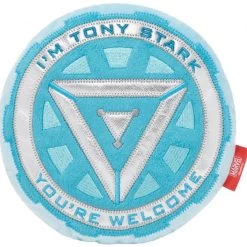Marvel 's Ironman Arc Reactor Round Plush Squeaky Dog Toy