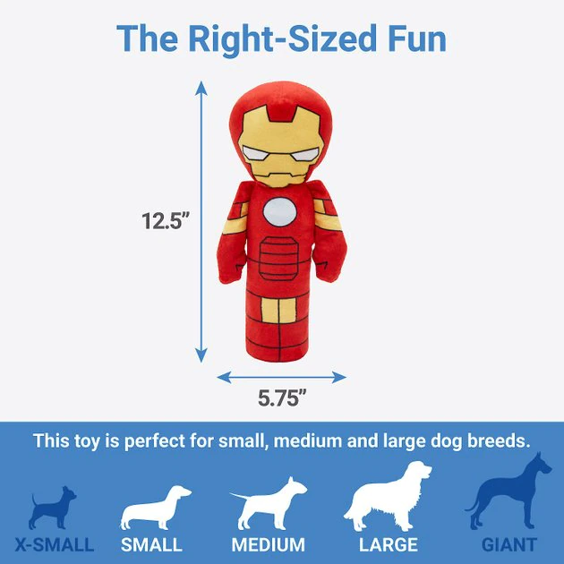 Marvel 's Ironman Bottle Plush Squeaky Dog Toy 4 Marvel 's Ironman Bottle Plush Squeaky Dog Toy - Image 2