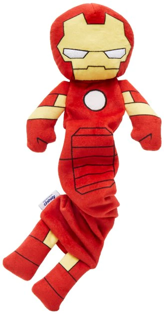 Marvel 's Ironman Bungee Plush Squeaky Dog Toy 3 Marvel 's Ironman Bungee Plush Squeaky Dog Toy