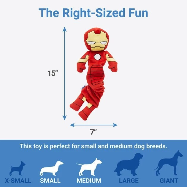 Marvel 's Ironman Bungee Plush Squeaky Dog Toy 4 Marvel 's Ironman Bungee Plush Squeaky Dog Toy - Image 2
