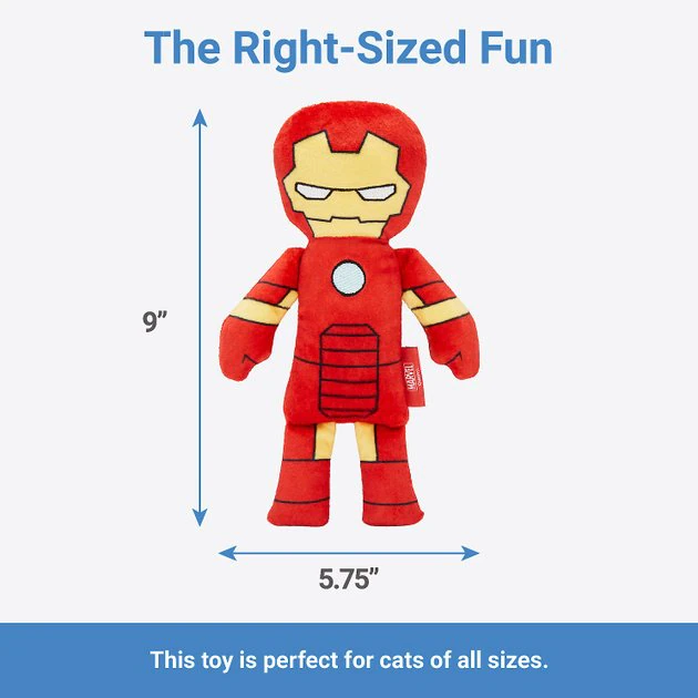 Marvel 's Ironman Plush Kicker Cat Toy with Catnip 3 Marvel 's Ironman Plush Kicker Cat Toy with Catnip - Image 2