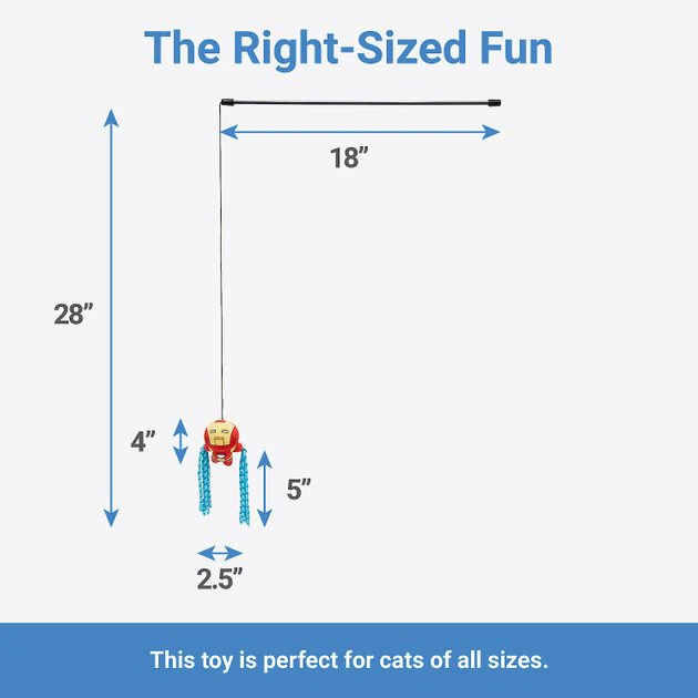 Marvel 's Ironman Teaser Cat Toy with Catnip 4 Marvel 's Ironman Teaser Cat Toy with Catnip - Image 2