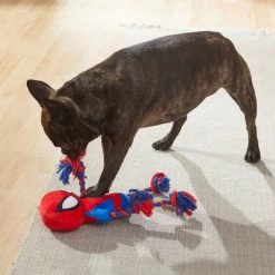 Marvel 's Spider-Man Plush with Rope Squeaky Dog Toy -Deals Marvel Store✌️ 220888 PT3. SY630 V1624648484