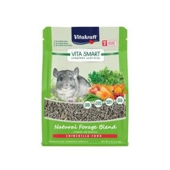 Vitakraft Vita Smart Vitamin-Fortified Complete Natural Forage Blend Nutrition Timothy Hay Pellets Chinchilla Food