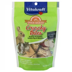 Vitakraft Crunchy Bites Apple Flavor Oven Baked Small Animal Treats, 4-oz bag