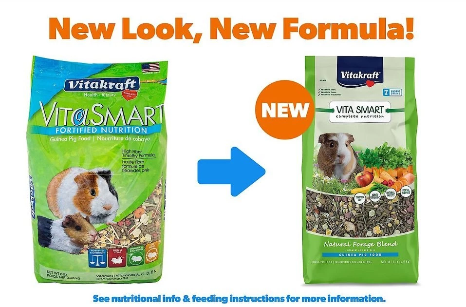 Vitakraft Vita Smart Complete Nutrition Premium Fortified Blend Timothy Hay Guinea Pig Food, 8-lb bag 4 Vitakraft Vita Smart Complete Nutrition Premium Fortified Blend Timothy Hay Guinea Pig Food, 8-lb bag - Image 2