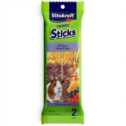 Vitakraft Crunch Sticks Wild Berry & Honey Guinea Pig Chewable Treats, 2 count
