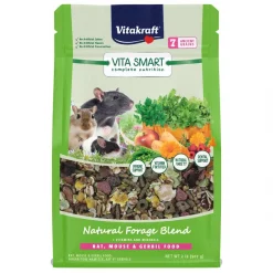 Vitakraft Vita Smart Complete Nutrition Premium Fortified Blend with Ancient Grains Gerbil, Rat & Mouse Food, 2-lb bag