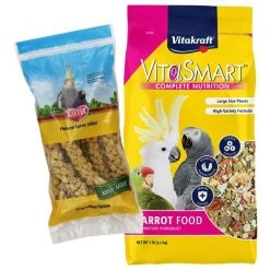 Deals Marvel Store✌️ 8 Kaytee||Vitakraft Kaytee Natural Spray Millet Bird Treats, 12 count & Vitakraft VitaSmart Complete Nutrition Parrot Food, 7-lb bag