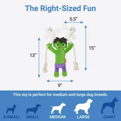 Marvel 's Halloween Hulk Plush with Rope Squeaky Dog Toy -Deals Marvel Store✌️ 267852 PT1. SY630 V1628219482