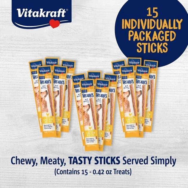 Vitakraft Treaties Chicken Recipe Soft & Chewy Dog Treats, 15 count 4 Vitakraft Treaties Chicken Recipe Soft & Chewy Dog Treats, 15 count - Image 2