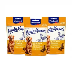 Vitakraft Meaty Morsels Chicken Recipe with Potato Soft & Chewy Dog Treats, 4.2-oz bag, 3 count