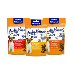 Vitakraft Meaty Morsels Mini Variety Pack Chicken Recipe Soft & Chewy Dog Treats, 1.69-oz bag, 3 count