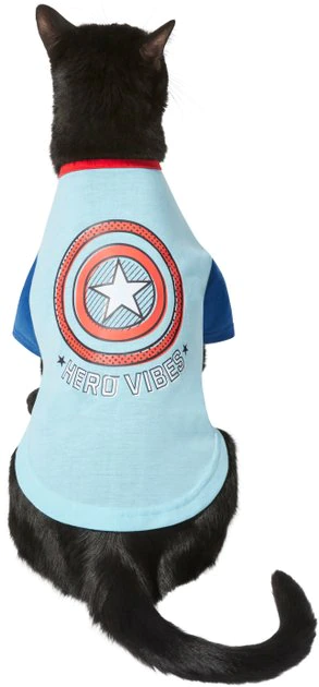 Marvel 's Captain America "Hero Vibes" Dog & Cat T-shirt 5 Marvel 's Captain America "Hero Vibes" Dog & Cat T-shirt - Image 3
