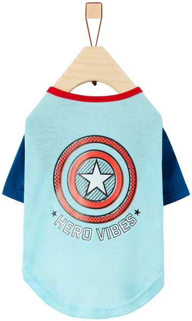 Marvel 's Captain America "Hero Vibes" Dog & Cat T-shirt 6 Marvel 's Captain America "Hero Vibes" Dog & Cat T-shirt - Image 4