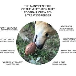SodaPup Football Rubber Treat Dispenser Dog Toy -Deals Marvel Store✌️ 346988 PT2. SY630 V1638338503