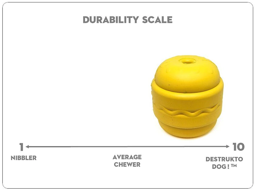 SodaPup Hamburger Rubber Treat Dispenser Dog Toy 7 SodaPup Hamburger Rubber Treat Dispenser Dog Toy - Image 5