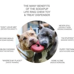 SodaPup Life Ring Rubber Treat Dispenser Dog Toy -Deals Marvel Store✌️ 347024 PT2. SY630 V1638341205