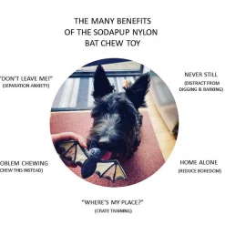 SodaPup Nylon Vampire Bat Chew Dog Toy -Deals Marvel Store✌️ 347095 PT2. SY630 V1638340631