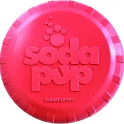 SodaPup Puppy Bottle Top Rubber Flying Disk Dog Toy