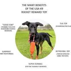SodaPup Rocket Reward Rubber Tug & Retrieving Dog Toy -Deals Marvel Store✌️ 347108 PT2. SY630 V1638341496