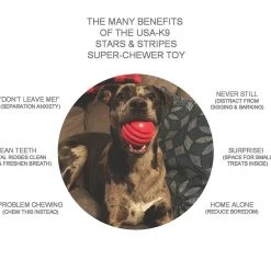 SodaPup Stars & Stripes Ultra-Durable Rubber Ball Dog Toy -Deals Marvel Store✌️ 347120 PT2. SY630 V1638338501
