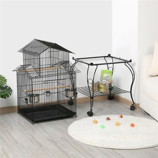 Yaheetech||ZuPreem||Vitakraft Medium Bird Starter Kit - Yaheetech 55-in Triple Roof Rolling Bird Cage, Black + 2 other items 4 Yaheetech||ZuPreem||Vitakraft Medium Bird Starter Kit - Yaheetech 55-in Triple Roof Rolling Bird Cage, Black + 2 other items - Image 3