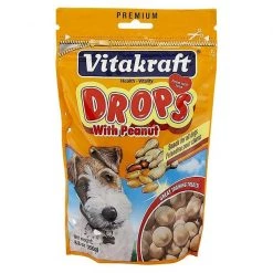 Vitakraft Drops Bite-Sized Peanut Training Small DogTreats, 8.8-oz bag