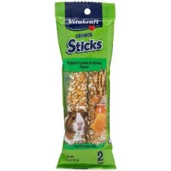 Vitakraft Crunch Sticks Grain & Honey Chewable Guinea Pig Treats, 2-pack