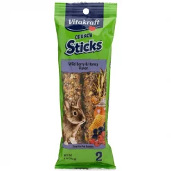 Vitakraft Crunch Sticks Wild Berry & Honey Rabbit Treat, 2-pack