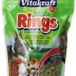 Vitakraft Crunchy Alfalfa Nibble Rings Rabbit, Guinea Pig, Hamster & Small Animal Treat, 10.6-0z bag